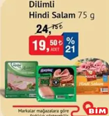 DİLİMLİ HİNDİ SALAM 75 G